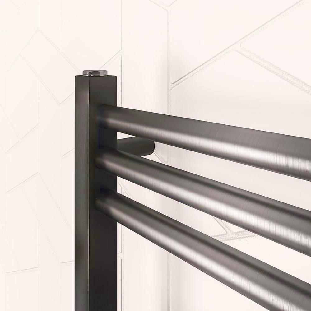 Eastbrook Wendover Straight Heated Towel Rail in Brushed Gunmetal