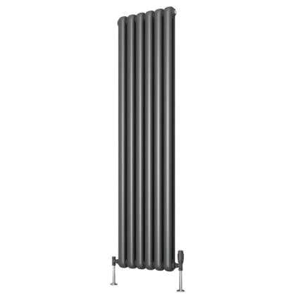 Vogue Column Radiators Vogue Mode II Traditional 2 Column Radiator in Anthracite 1800 x 370