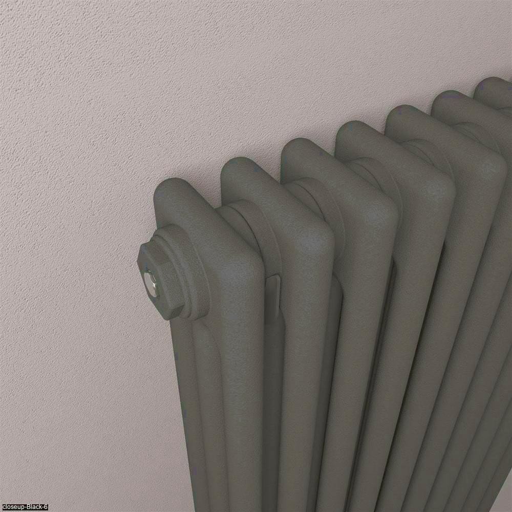 Eastbrook Column Radiator Eastbrook Rivassa Traditional 3 Column Radiator in Matt Anthracite