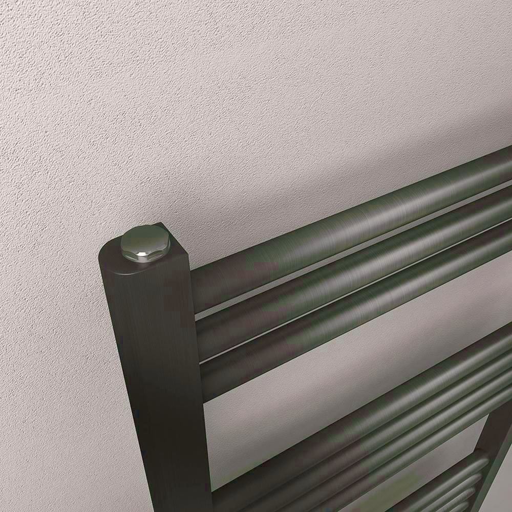 Eastbrook Ladder Rail Eastbrook Wendover Straight Heated Towel Rail in Brushed Gunmetal
