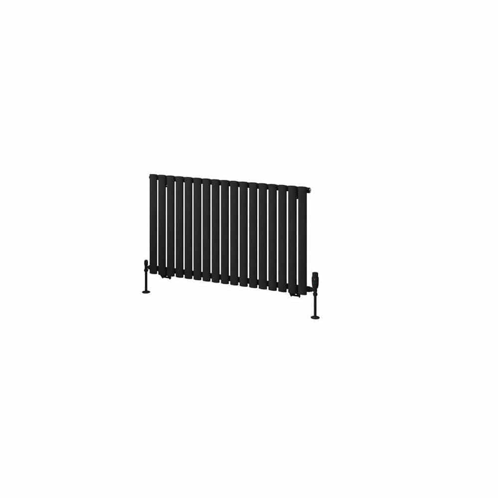Eastbrook Panel Radiator Eastbrook Tunstall Straight Horizontal Designer Radiator in Matt Black