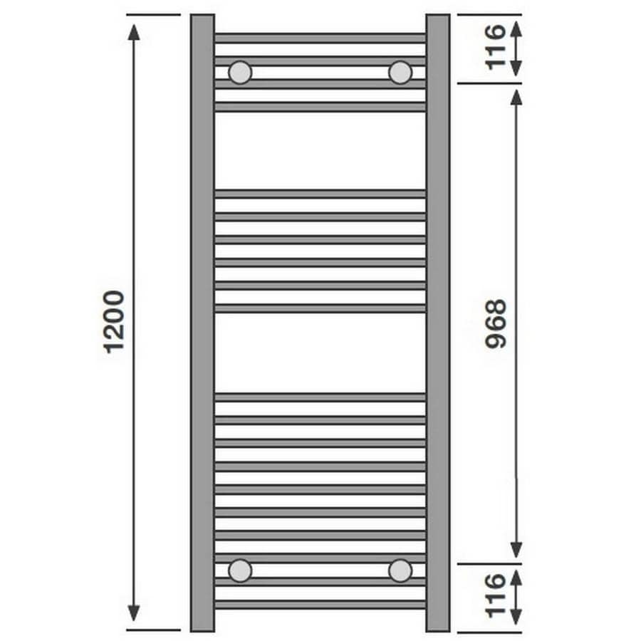 Redroom Ladder Rail Redroom Elite Straight Vertical Heated Towel Rail in Anthracite