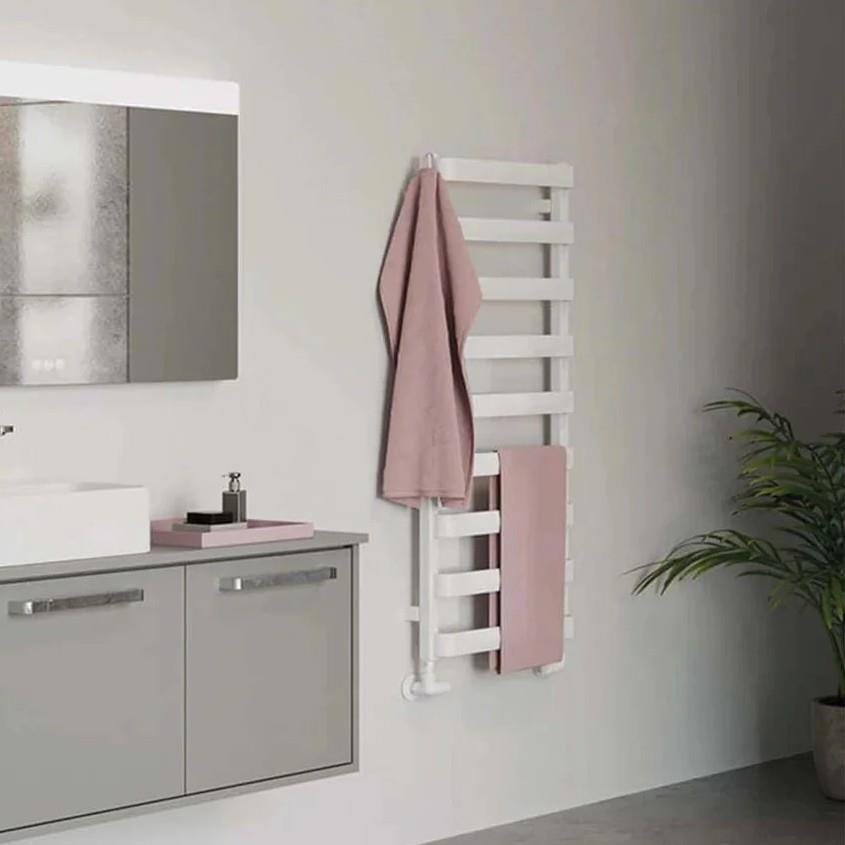 Crosswater Designer Towel Radiator Crosswater Air Designer Towel Radiator in Soft White Matt 1150 x 500 / Central Heating