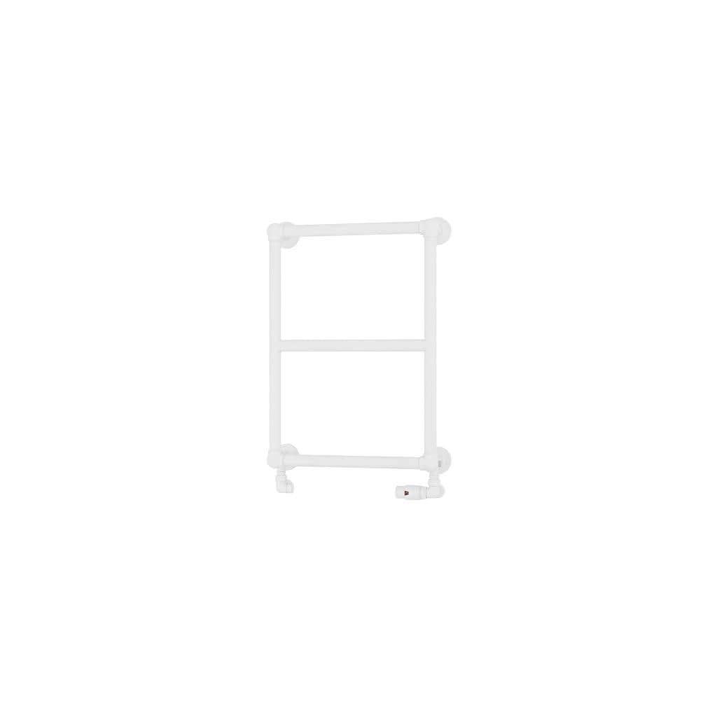 Eastbrook Traditional Towel Rail Eastbrook Stour Vertical Traditional Heated Towel Rail in Matt White 690 x 500 / Dual Fuel