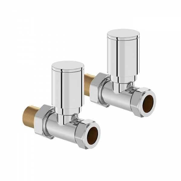 Tissino Radiator Valves Tissino Hugo2 Straight Radiator Valves - Chrome - THU-207-CP