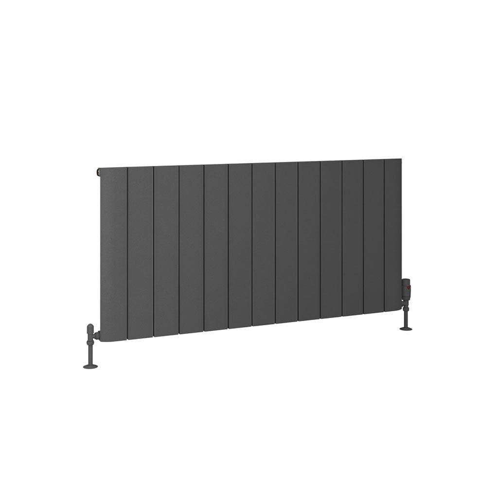 Eastbrook Panel Radiator Eastbrook Peretti Straight Horizontal Aluminum Radiator in Matt Anthracite