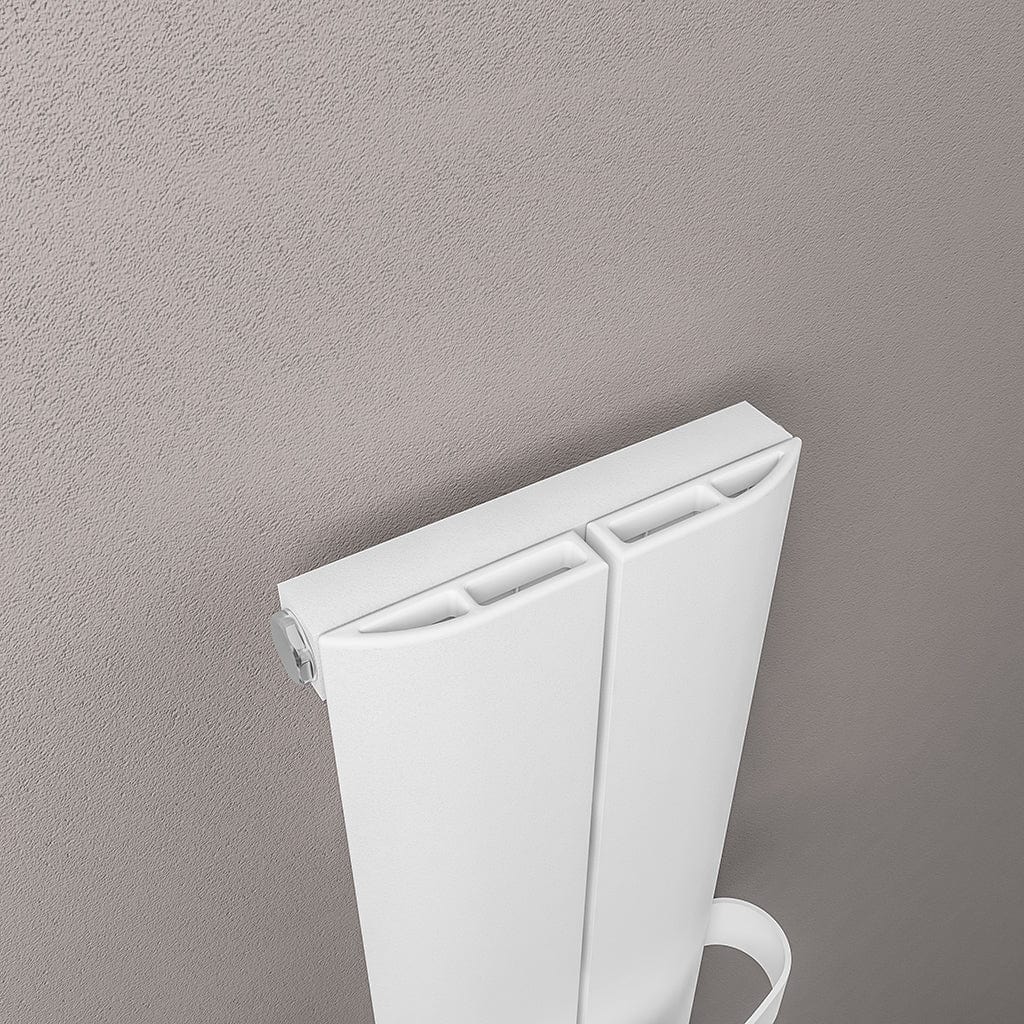 Eastbrook Panel Radiators Eastbrook Berlini Straight Vertical Aluminium Radiator in Matt White