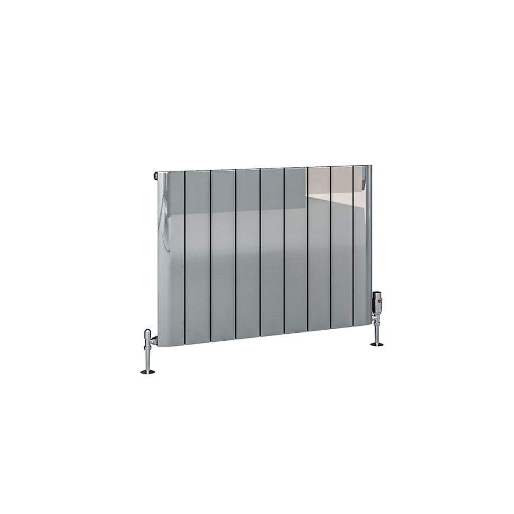 Eastbrook Panel Radiators Eastbrook Peretti Straight Horizontal Aluminum Radiator in Polished Aluminum