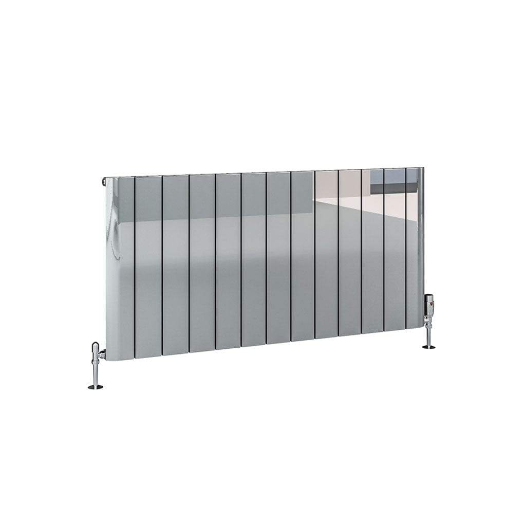Eastbrook Panel Radiators Eastbrook Peretti Straight Horizontal Aluminum Radiator in Polished Aluminum