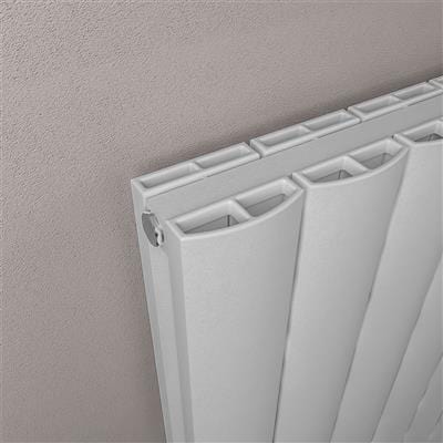 Eastbrook Panel Radiators Eastbrook Guardia Straight Horizontal Aluminium in Matt Grey