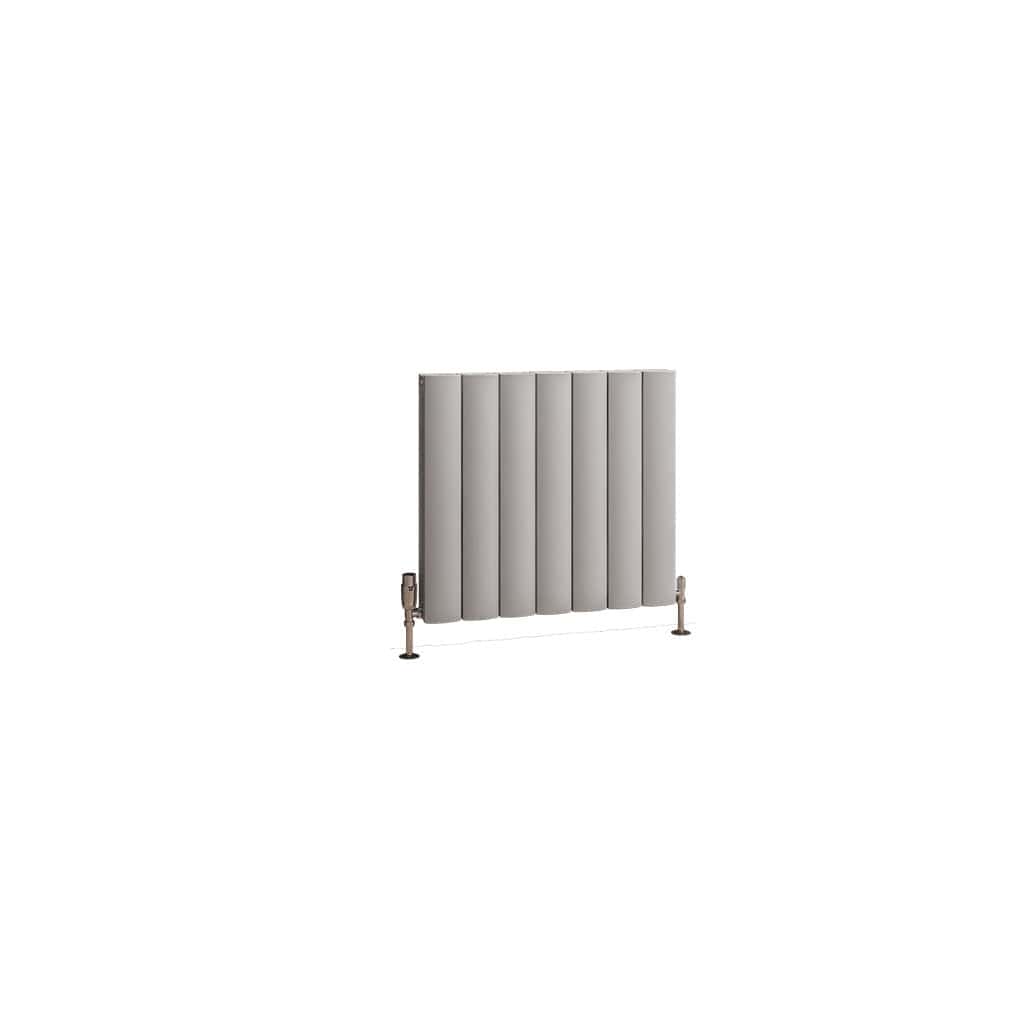 Eastbrook Panel Radiators Eastbrook Guardia Straight Horizontal Aluminium in Matt Grey