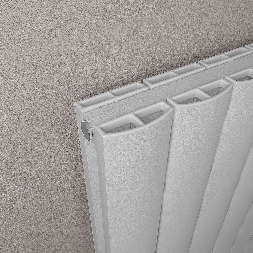 Eastbrook Panel Radiators Eastbrook Guardia Straight Horizontal Aluminium in Matt Grey