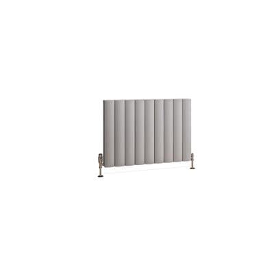Eastbrook Panel Radiators Eastbrook Guardia Straight Horizontal Aluminium in Matt Grey