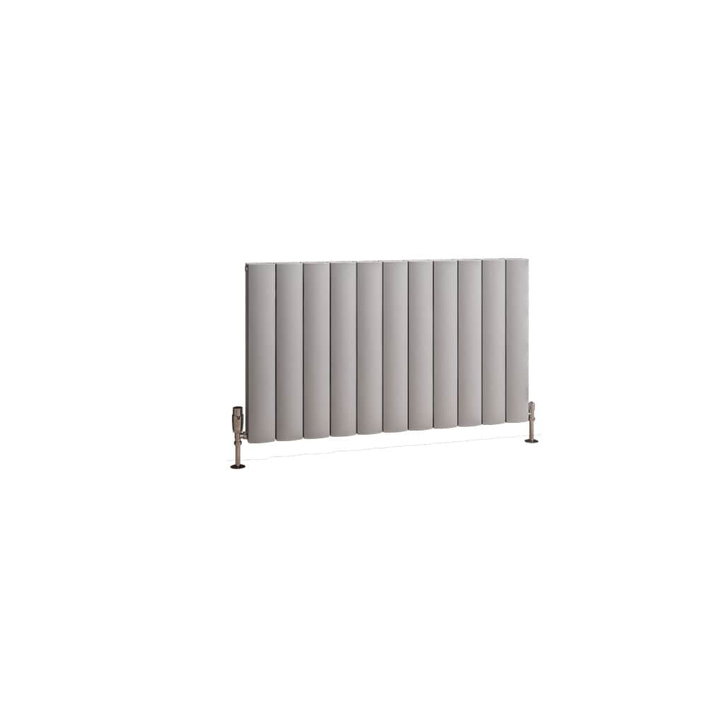 Eastbrook Panel Radiators Eastbrook Guardia Straight Horizontal Aluminium in Matt Grey
