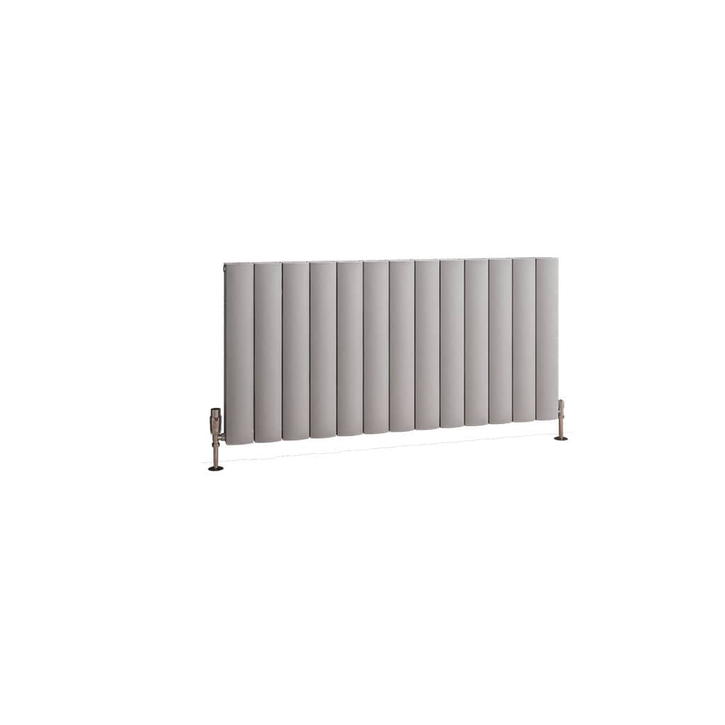Eastbrook Panel Radiators Eastbrook Guardia Straight Horizontal Aluminium in Matt Grey