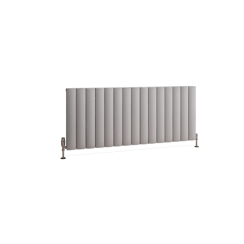 Eastbrook Panel Radiators Eastbrook Guardia Straight Horizontal Aluminium in Matt Grey