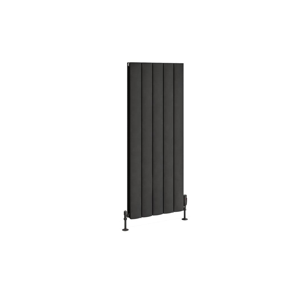 Eastbrook Panel Radiators Eastbrook Guardia Straight Vertical Aluminium Radiator in Matt Anthracite