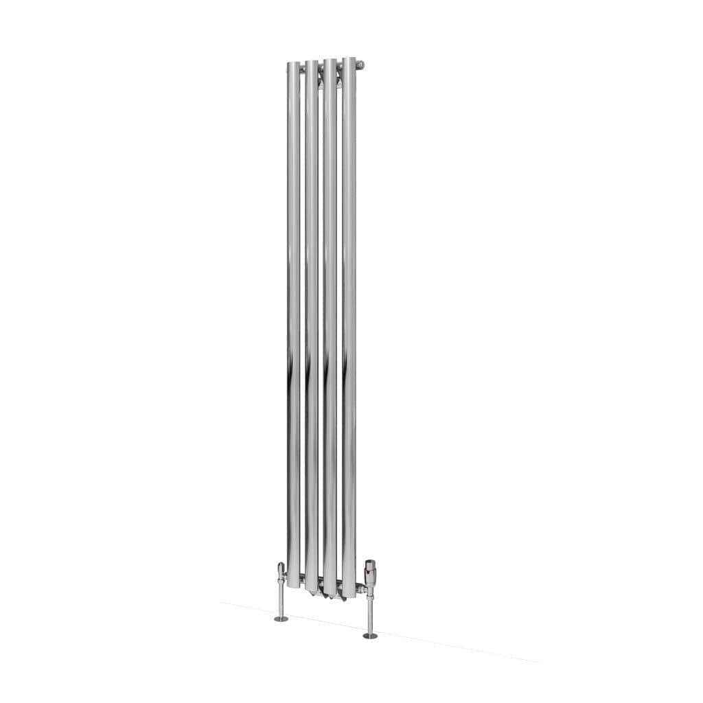 Eastbrook Panel Radiators Eastbrook Tunstall Straight Vertical Designer Radiator in Chrome