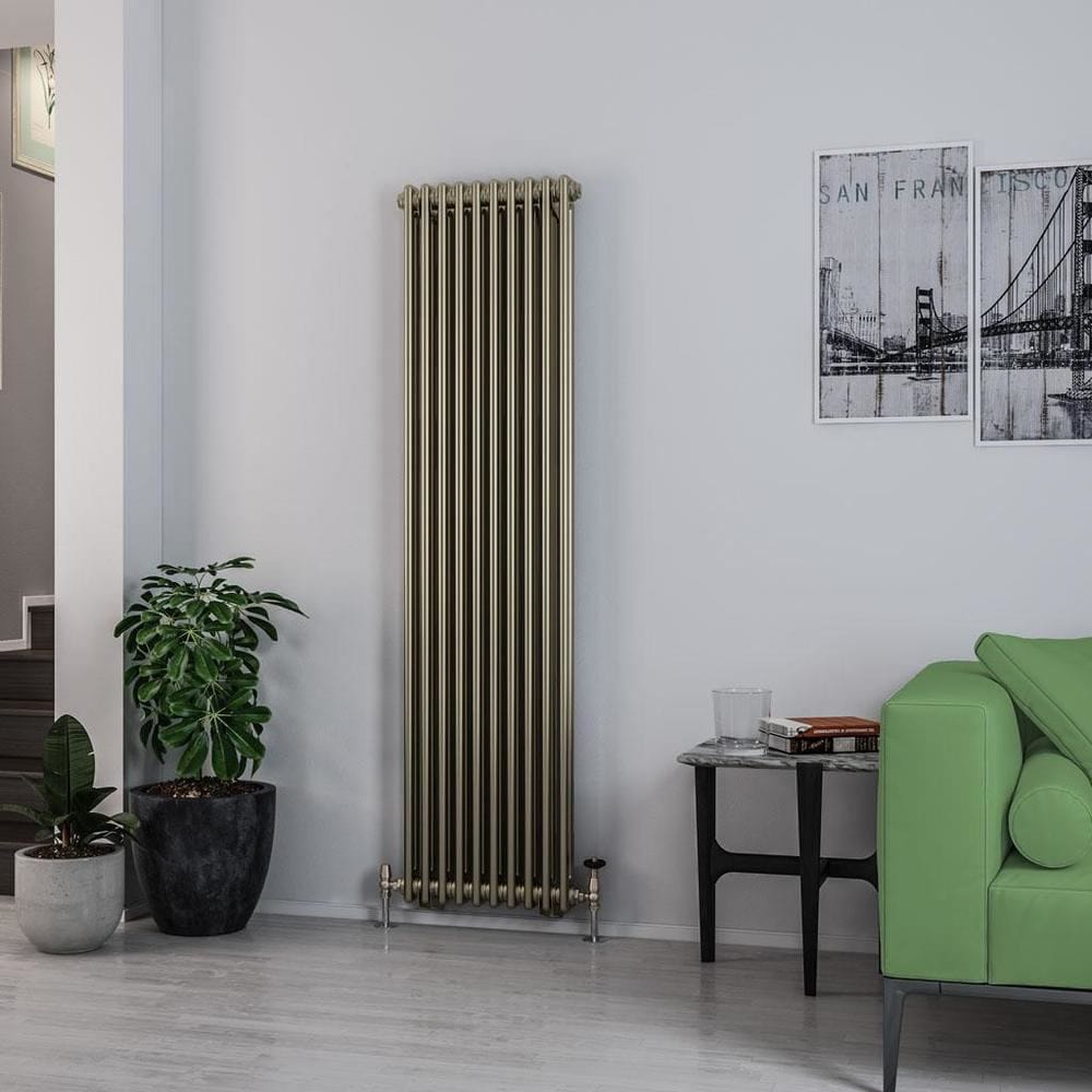 Eastbrook Column Radiator Eastbrook Rivassa Traditional 2 Column Radiator in Bronze Effect 1800 x 473 / Central Heating