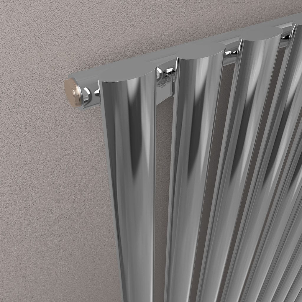 Eastbrook Panel Radiators Eastbrook Tunstall Straight Vertical Designer Radiator in Chrome
