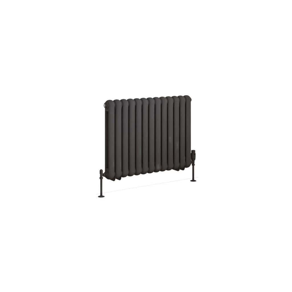 Eastbrook Column Radiators Eastbrook Rubano Straight Horizontal Traditional Column Radiator in Matt Anthracite