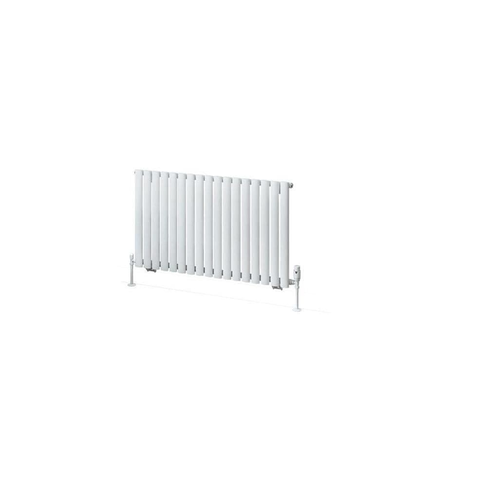 Eastbrook Panel Radiator Eastbrook Tunstall Straight Horizontal Designer Radiator in Matt White