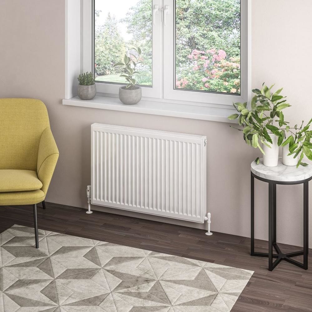 Aquarius Bathrooms Type 21 Aquarius Type 21 Compact Panel Radiator In Gloss White 600 x 900mm