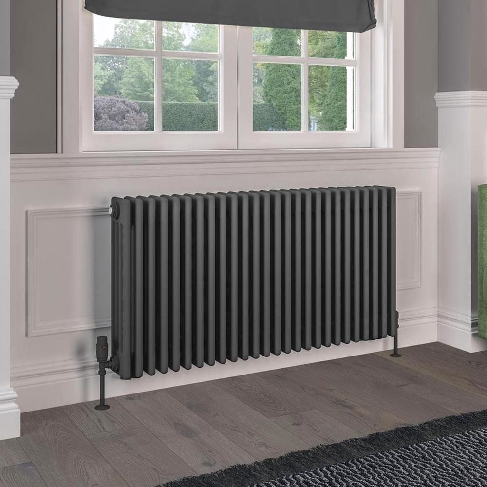 Eastbrook Rivassa Traditional 4 Column Radiator in Matt Anthracite