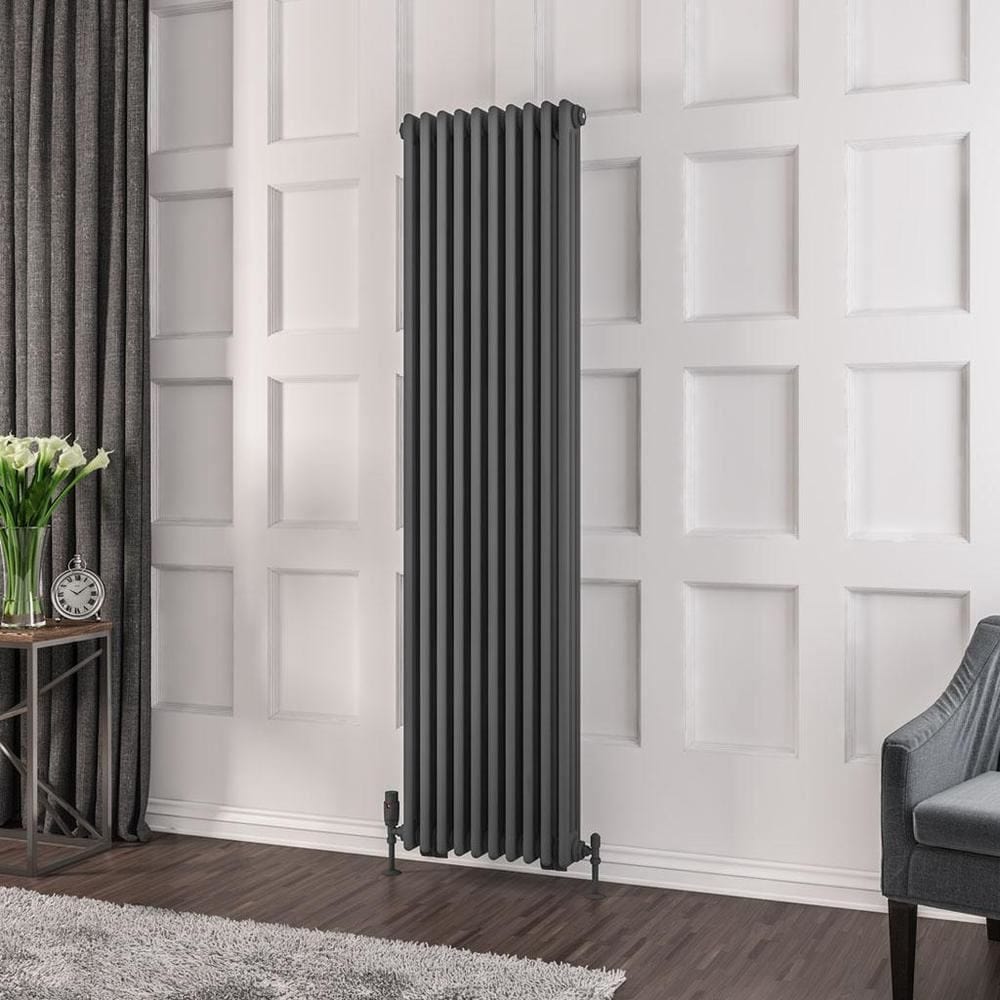 Eastbrook Rivassa Traditional 3 Column Radiator in Matt Anthracite
