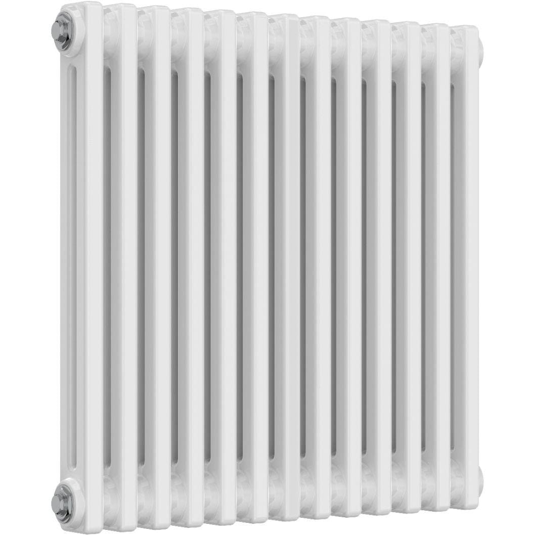 Aquarius Bathrooms Column Radiator Aquarius Foundry Horizontal 2 Column Radiator in White 600mm x 605mm