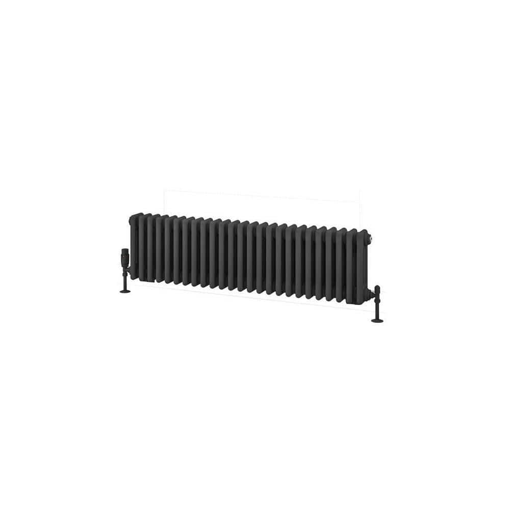Eastbrook Rivassa Traditional 3 Column Radiator in Matt Anthracite