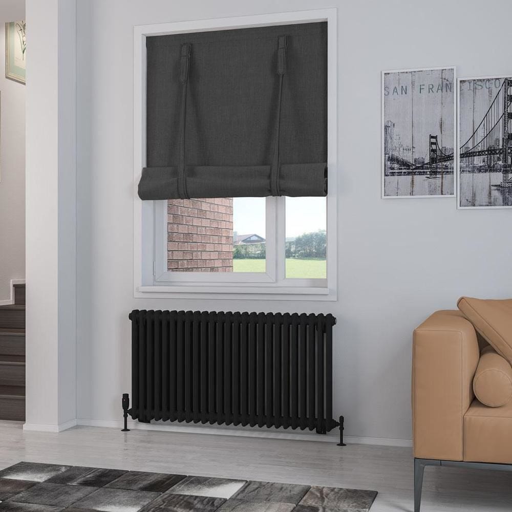 Eastbrook Rivassa Traditional 2 Column Radiator in Matt Black