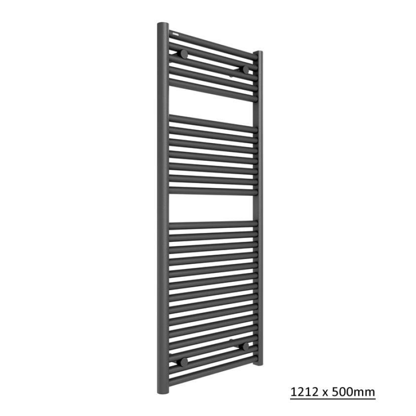 Tissino Ladder Rails Tissino Hugo2 Designer Towel Radiator in Anthracite 1212 x 500 / Central Heating