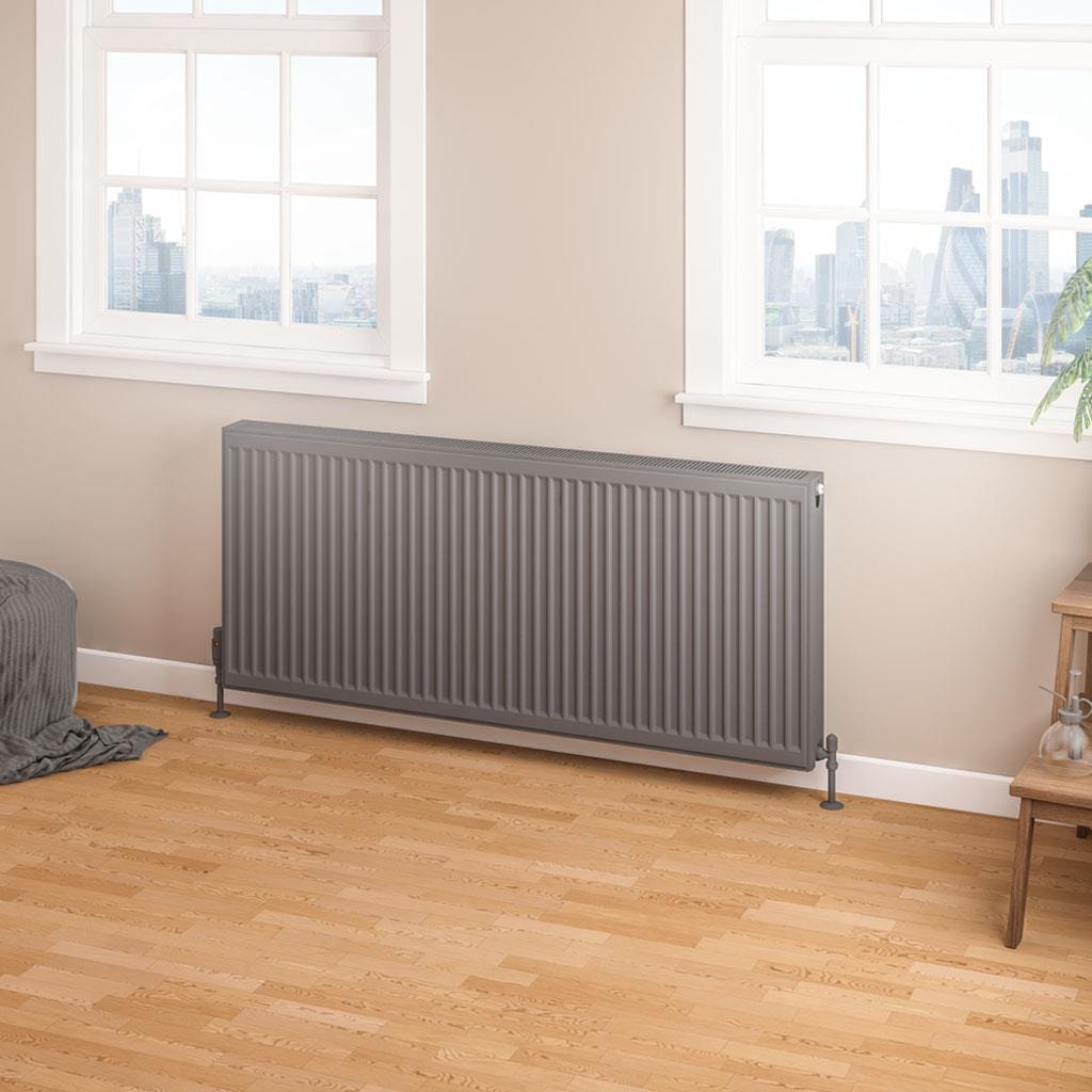 Aquarius Type 22 Aquarius Type 22 Compact Panel Radiator in Matt Anthracite 600 x 1400