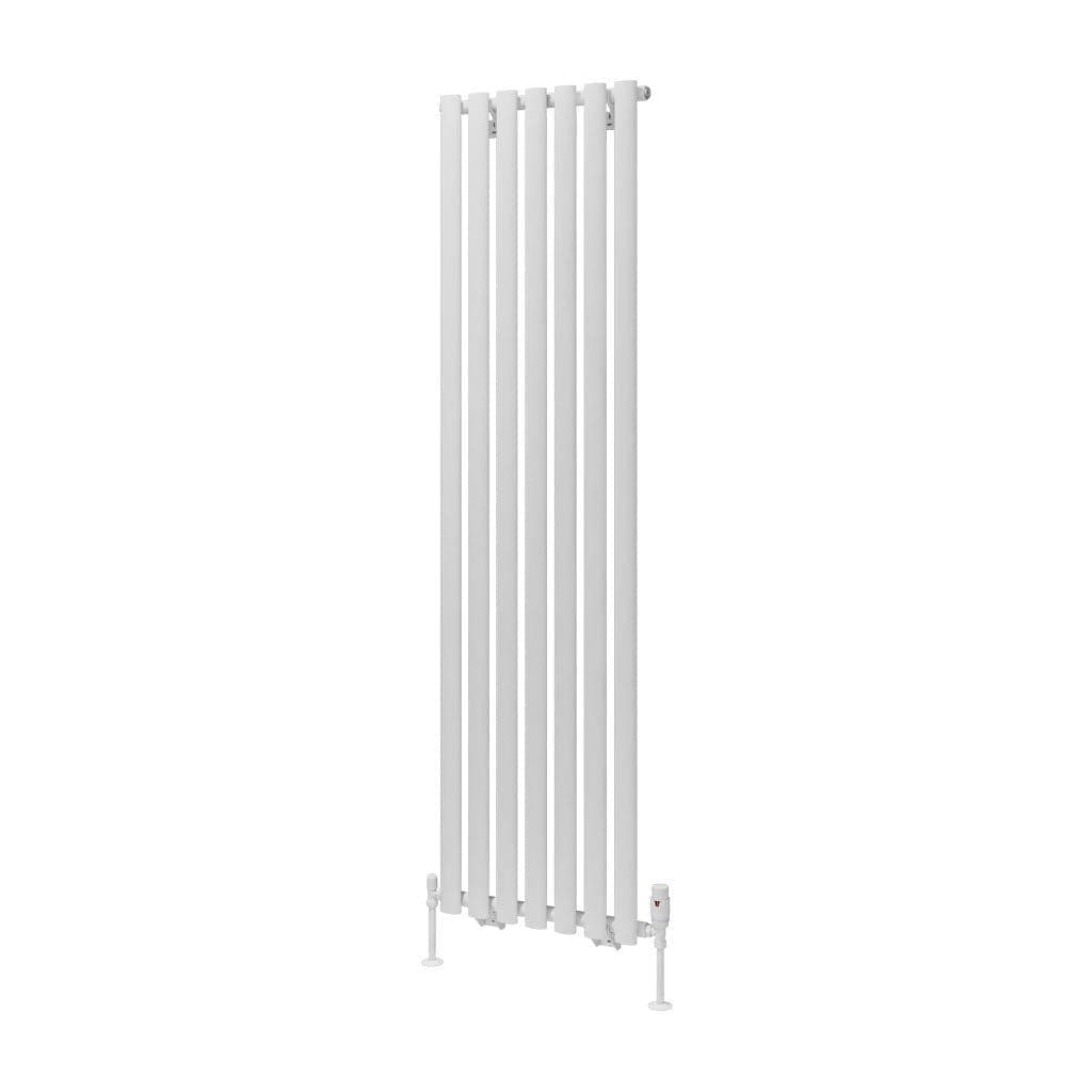 Eastbrook Panel Radiators Eastbrook Tunstall Straight Vertical Designer Radiator in Matt White