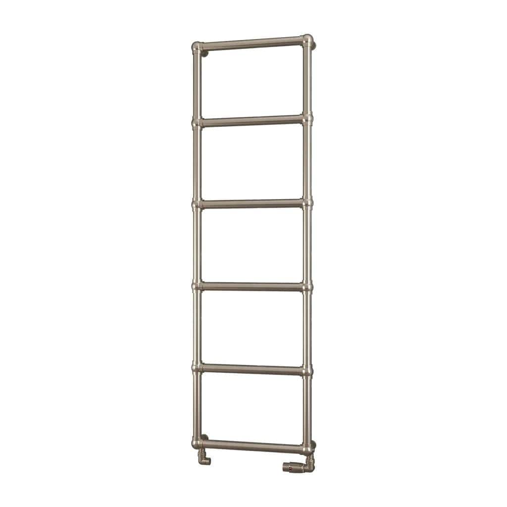 Eastbrook Traditional Towel Rail Eastbrook Stour Vertical Traditional Heated Towel Rail in Brushed Brass 1550 x 500 / Dual Fuel