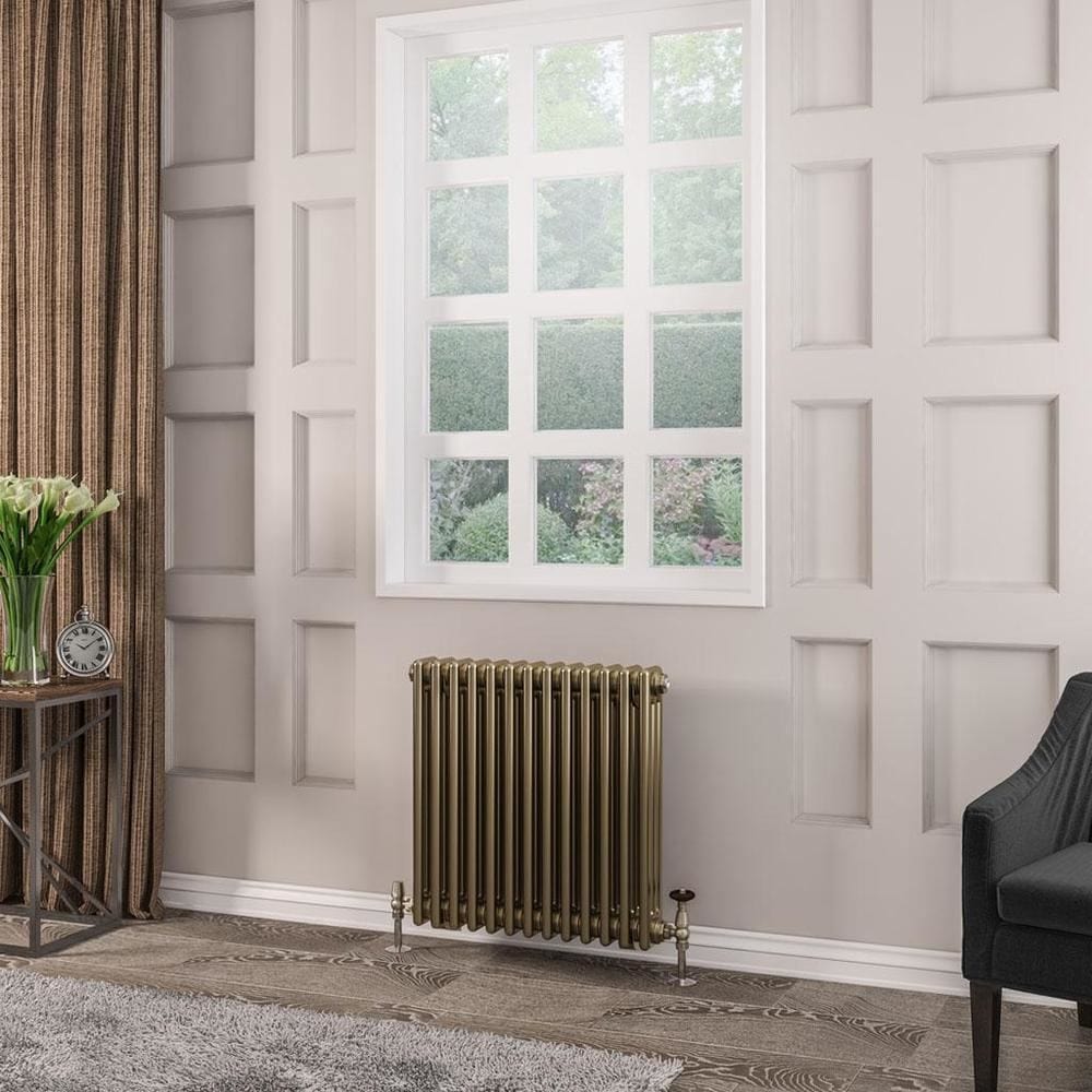 Eastbrook Column Radiator Eastbrook Rivassa Traditional 3 Column Radiator in Bronze Effect 600 x 608 / Central Heating