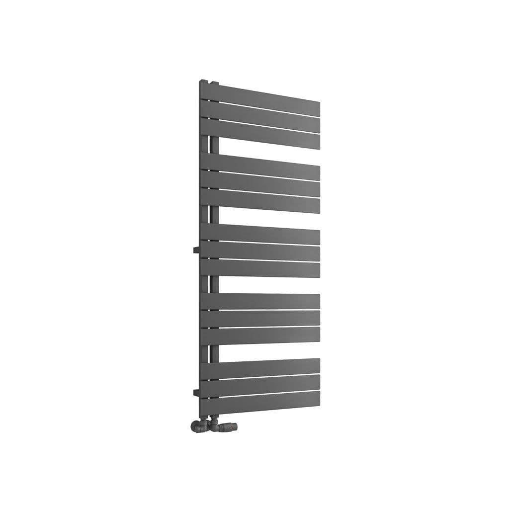 Eastbrook Designer Towel Radiator Eastbrook Helmsley Straight Vertical Designer Towel Rail in Matt Anthracite 1400 x 600 / Central Heating