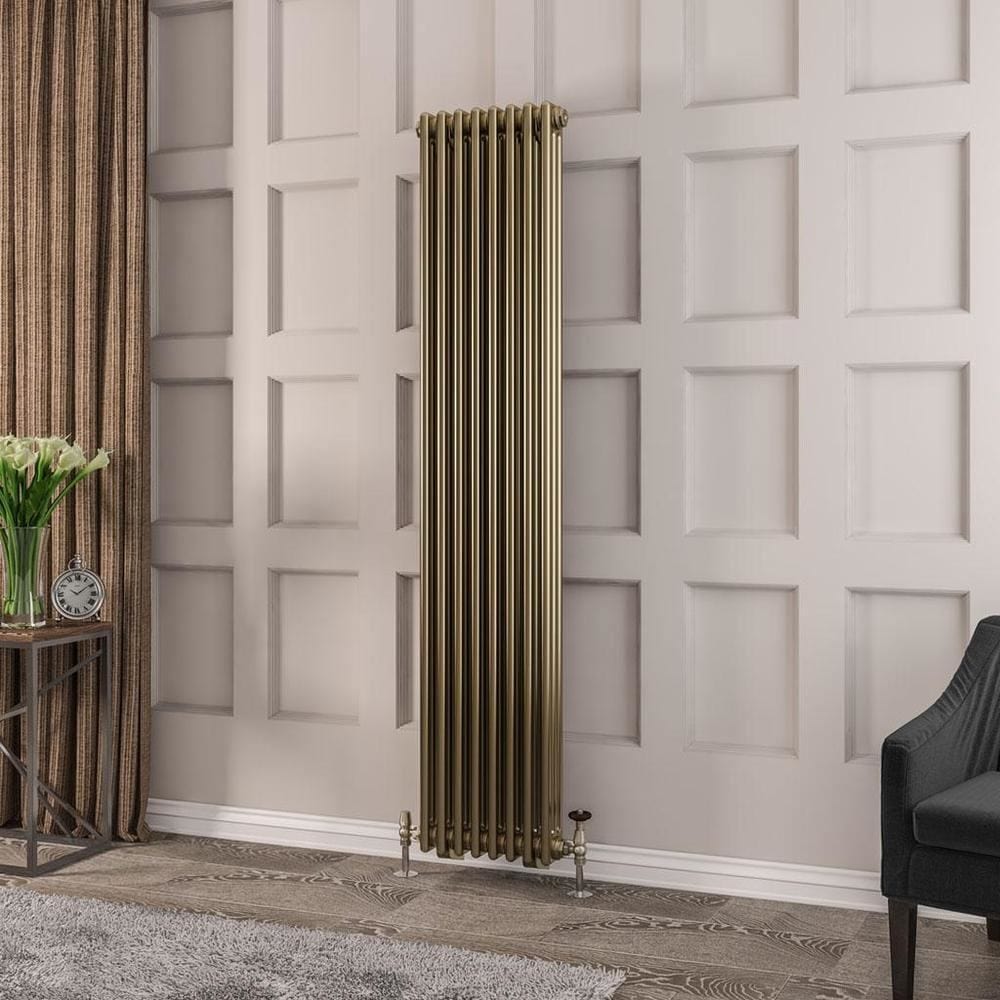 Eastbrook Column Radiator Eastbrook Rivassa Traditional 3 Column Radiator in Bronze Effect 1800 x 383 / Central Heating