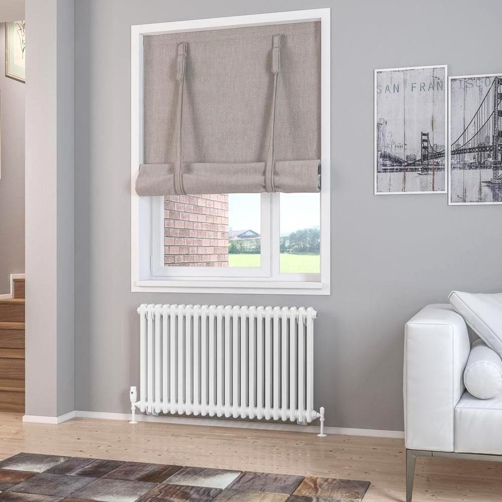 Eastbrook Column Radiator Eastbrook Rivassa Traditional 2 Column Radiator in Gloss White 600 x 1010 / Electric Only