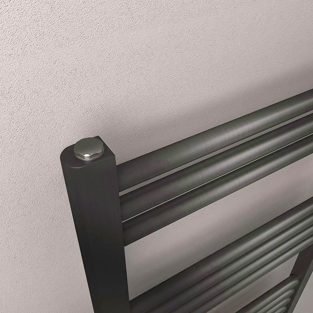 Eastbrook Ladder Rail Eastbrook Wendover Straight Heated Towel Rail in Brushed Gunmetal