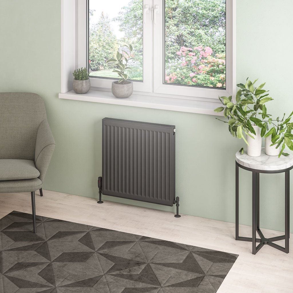Aquarius Type 21 Aquarius Type 21 Compact Panel Radiator In Matt Anthracite 600 x 600