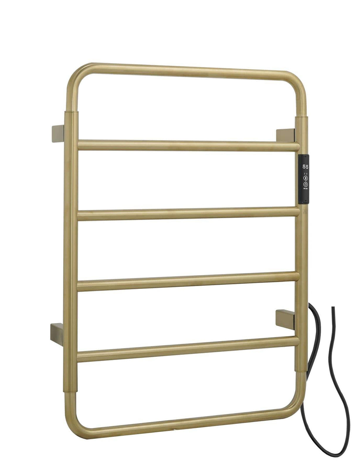 JTP Designer Towel Radiator JTP AERO Designer Vertical Heated Towel Rail - Electric Only 640 x 475 / Brushed Brass