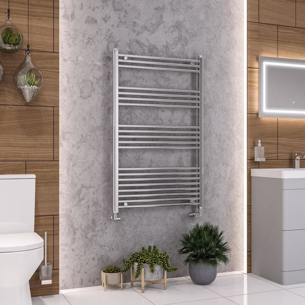 Eastbrook Ladder Rail Eastbrook Wendover Straight Heated Towel Rail in Chrome 1200 x 750mm / Central Heating