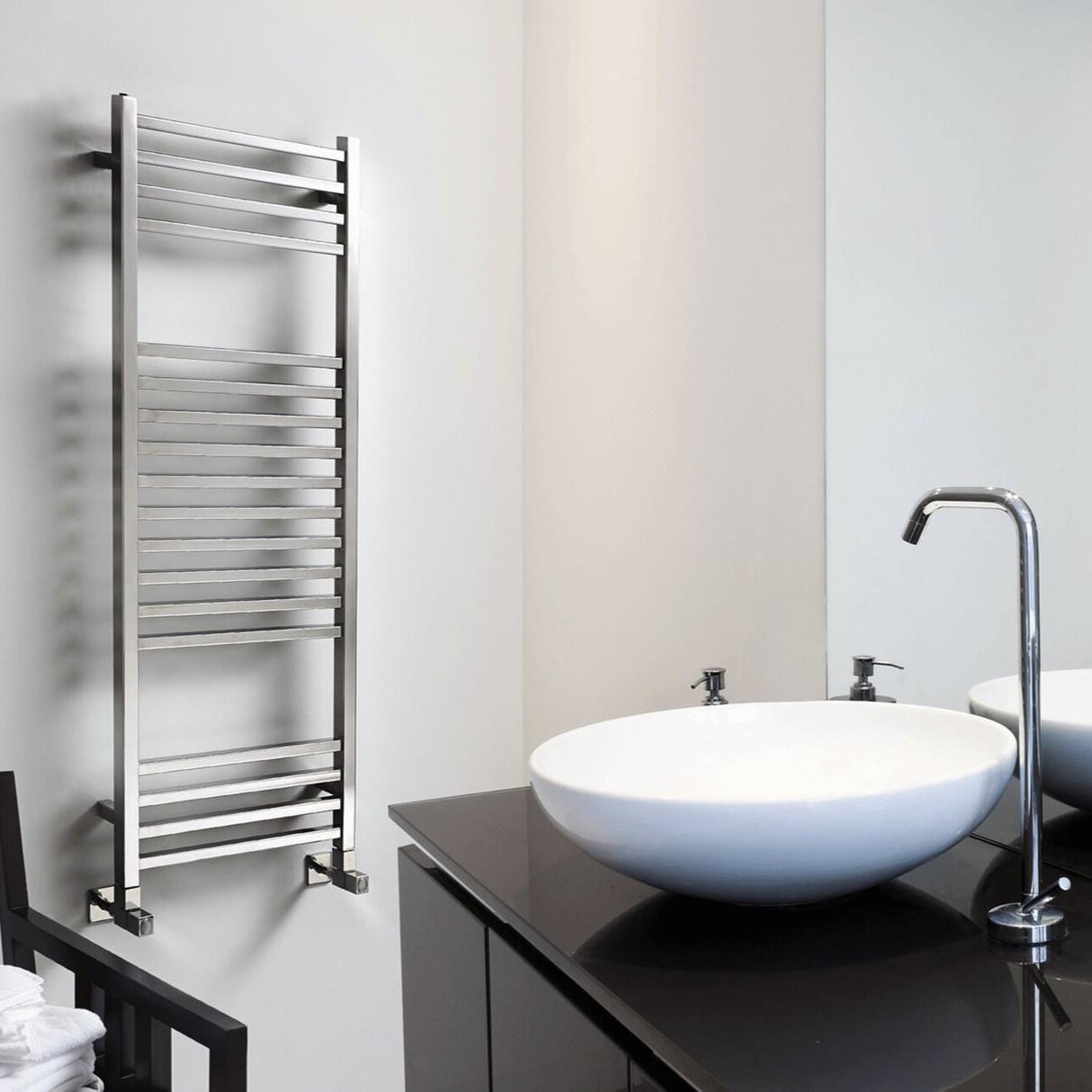 Vogue Designer Towel Radiators Vogue Rubik Designer Towel Radiator in Polished Stainless Steel