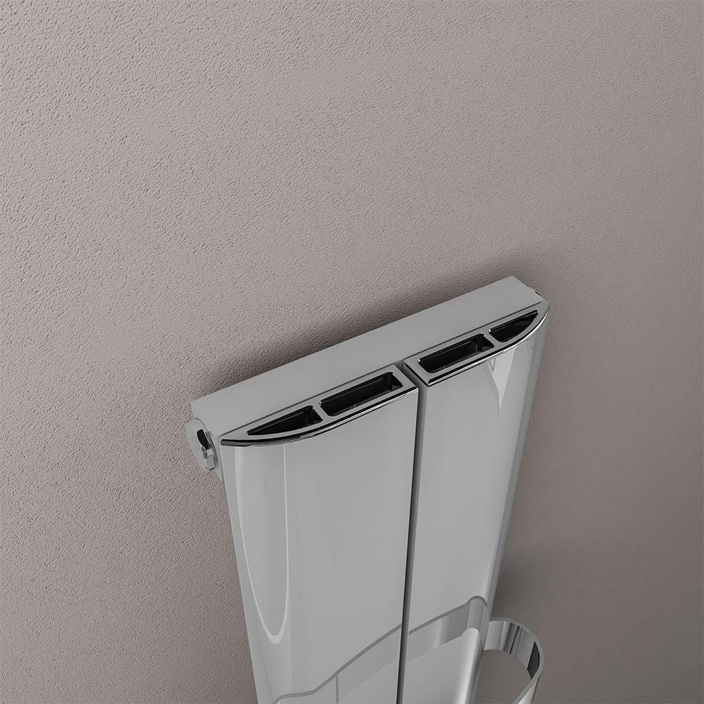 Eastbrook Panel Radiators Eastbrook Berlini Straight Vertical Aluminium Radiator in Polished Aluminium
