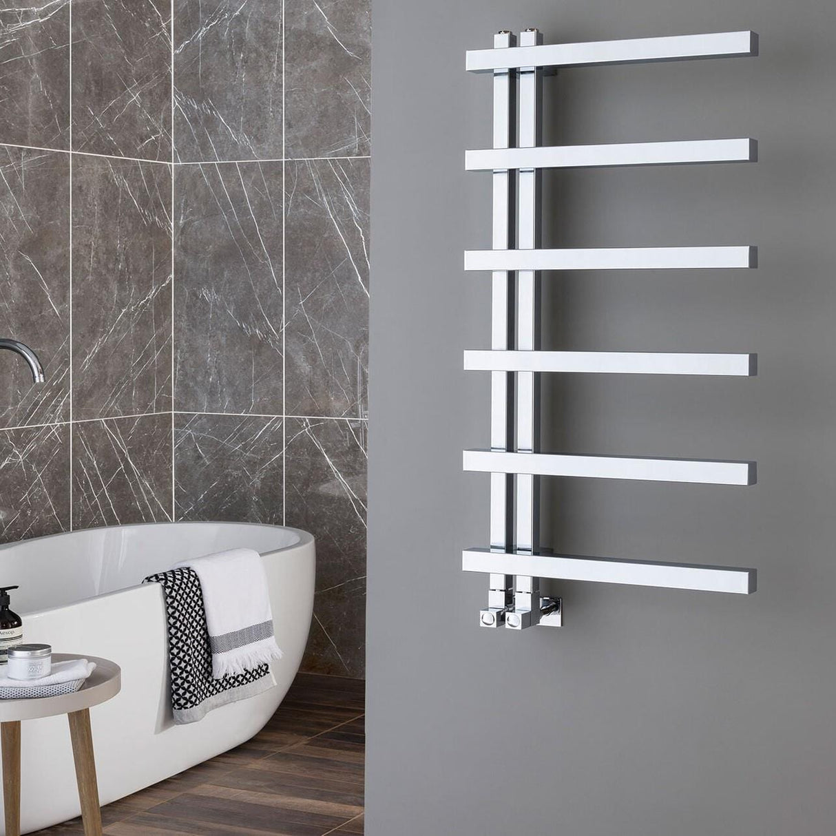 Vogue Designer Towel Radiators Vogue Keys II Straight Designer Towel Radiator in Chrome