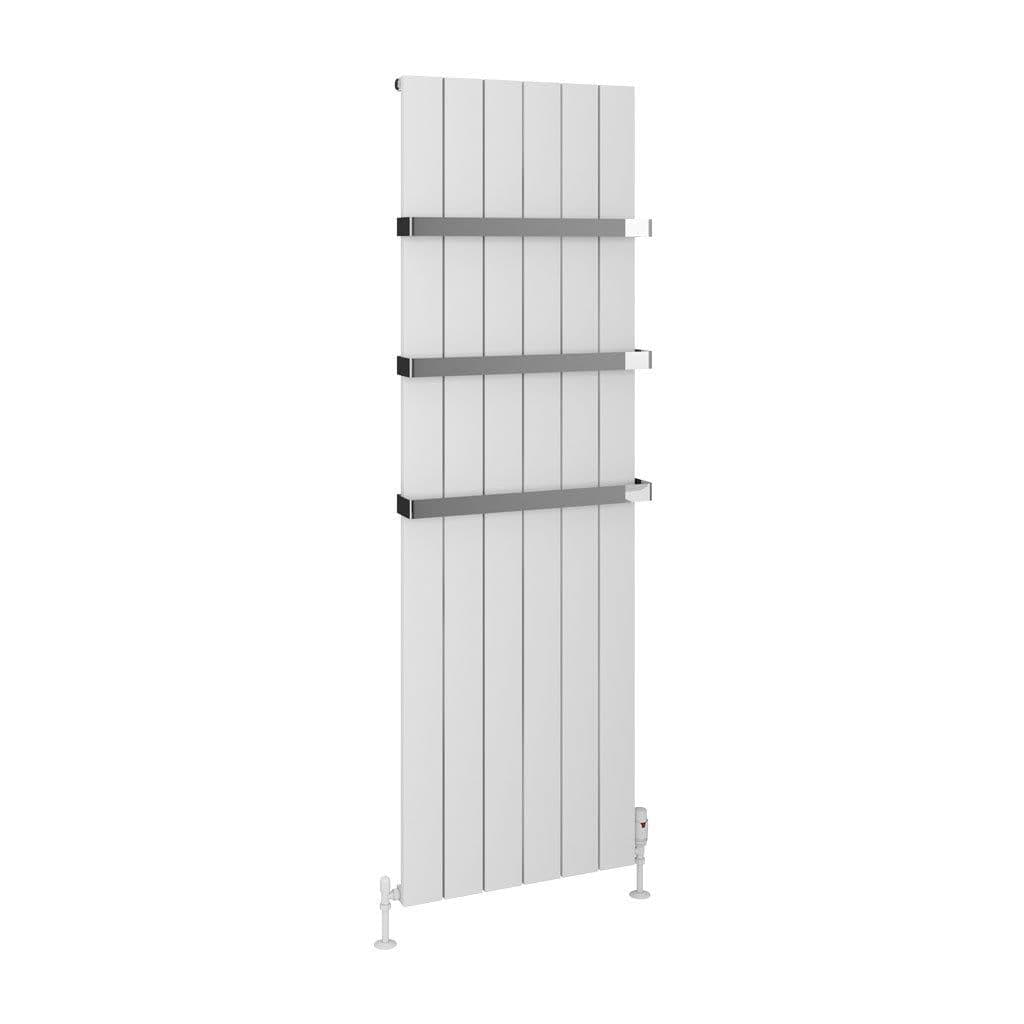 Eastbrook Panel Radiator Eastbrook Rosano Straight Vertical Aluminium Radiator in Matt White