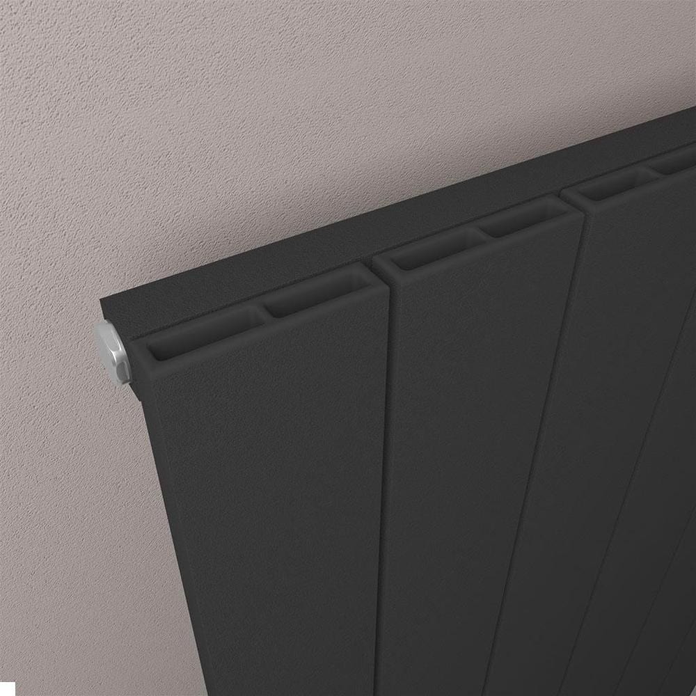 Eastbrook Panel Radiators Eastbrook Charlton Vertical Designer Radiator in Matt Black