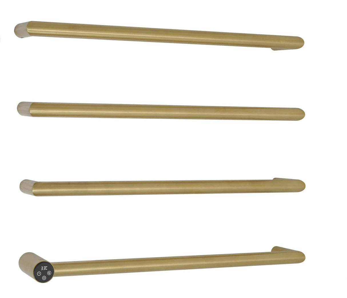 JTP Designer Towel Radiators JTP Obi Designer Towel Radiator - 600 x 485mm - Electric Only Brushed Brass